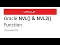 Oracle Interview Question NVL and NVL2