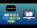HOW TO GET A TEXAS SALES TAX PERMIT REGISTRATION - UPDATE 2026