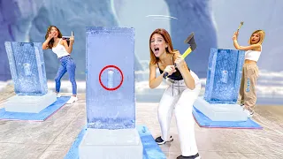 أول شخص يذوب الثلج يربح جائزة 