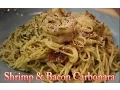 CARBONARA with SHRIMP BACON
