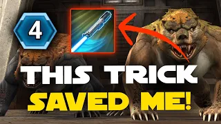 Smash Dryax Tier 3 and Tier 4 trick to make Mara survive SWGOH Era Coliseum Guide