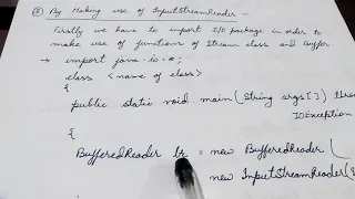 Input in java using BufferReader
