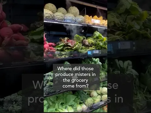 Where did produce misters in the grocery come from? #groceryshopping #design #history