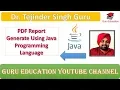 PDF Format Report Generated Using Java