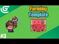 Making Farming game in GDevelop Template in progress