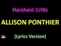 Allison Ponthier - Harshest Critic (Lyrics version)