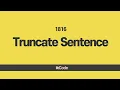 leetcode - 1816 Truncate Sentence with Explanation