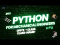 CLASS in PYTHON Python For Mechanical Engineers -15 Tamil