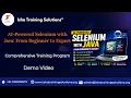 Selenium with java Demo On 11th August 2026 Pls contact or WhatsApp us on 91-9133190573 to enroll