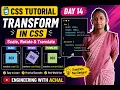 CSS Day 14 Transform in CSS Scale Rotate Translate CSS Tutorial Hindi