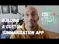How to Build a Python Custom Summarization App with Streamlit LangChain