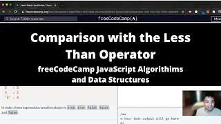 Comparison with the Less Than Operator Basic JavaScript freeCodeCamp tutorial