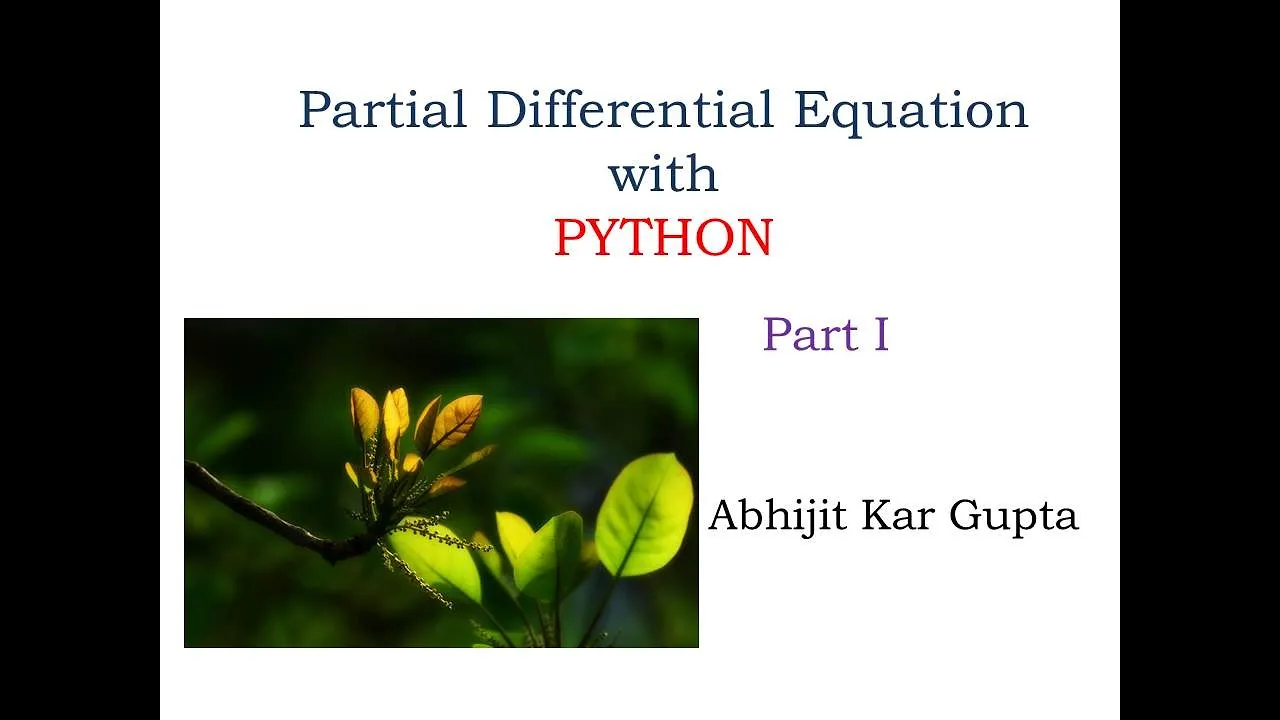 PDE with Python Part I