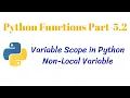 Python Function PT-5 2 Variable Scope Non-Local Variables CLASS 12 XII Computer Science