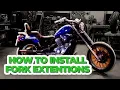How To Extend The Forks On Your Honda Shadow - Honda Shadow Fork Extension Kit