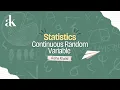 Continuous Random Variable-Part 2 l Statistics S2 l Math Madness By Aisha Khalid