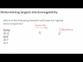 Determining largest electronegativity