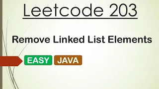Leetcode 203 Remove Linked List Elements Java