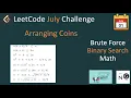 arranging coins arranging coins leetcode leetcode 441 binary search math