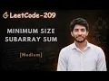 Minimum Size Subarray Sum Sliding Window Trick C Hindi