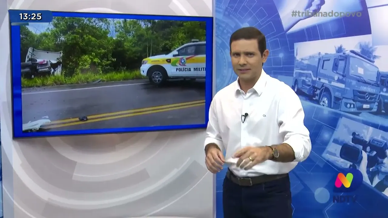 Tragédia em Garuva: duas pessoas morrem em grave acidente na SC-417