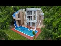 Download Lagu [Video Lengkap] Bangun Taman Seluncur Air Kreatif Menjadi Kolam Renang Bawah Tanah \u0026 Rumah Villa yang Indah