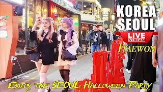 Live Seoul Korea Walking Tour Halloween Party In Seoul Itaewon Nightlife Walk Korea Travel Vlog 
