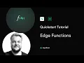 Supabase Edge Functions Quickstart