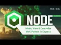 NodeJS Class 03 Model View Controller C Pattern in Express