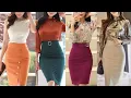 Lagu Top Trendy and Stylish women's office wear Pencil skirts and blouse
