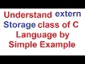 Understand extern storage class of C language by Simple Example