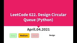 LeetCode 622 Design Circular Queue Python