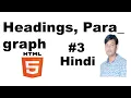 HTML 5 Tutorial For Beginners 3 - Headings Paragraph Line Break Horizontal Pre Tag