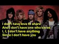 Lagu SINCE I DON'T HAVE YOU (LYRICS) GUNS N ROSES
