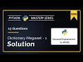 Python Dictionary in Hindi Beginners Mega Set-1 13 W A P P Questions Practice Solutions