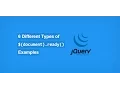 jQuery Document Ready Function