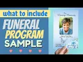 Funeral Program Sample - What To Include