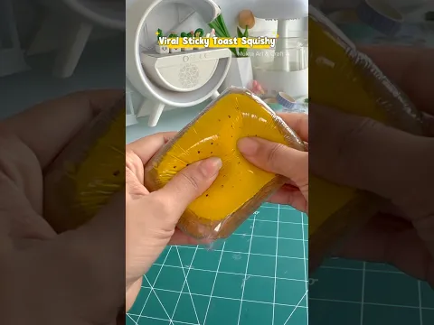 DIY Viral Sticky Bread Squishy🍞✨#shorts #art #diy #craft #youtubeshorts
