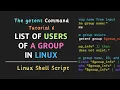 Bash Script How to find the user list of a group in Linux