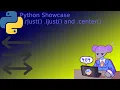 Python rjust ljust and center