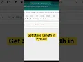 Get String Length Python