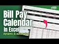 Bill Tracker Calendar View Budgeting Spreadsheet Excel Automation