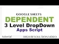 Google Sheets - Dependent Drop Down List for Entire Column Multiple Levels