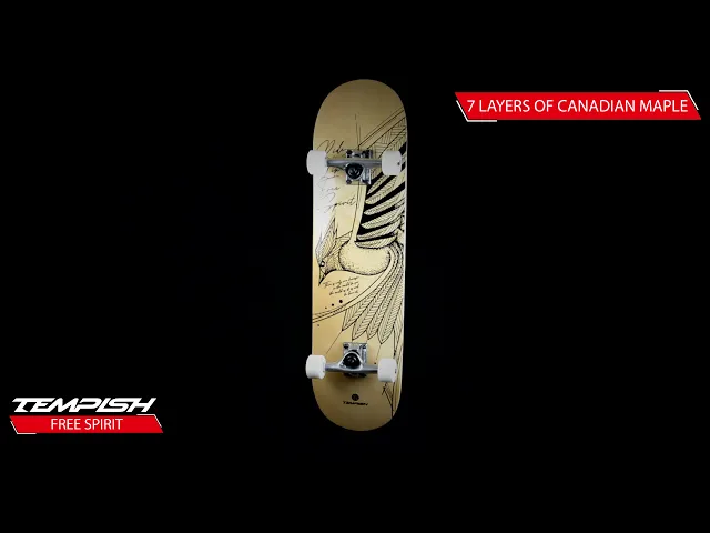 Skateboard Skatepark/Street FREE SPIRIT Arțar Canadian 31"x8" Old-School