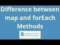 JavaScript Difference between map forEach Methods Looping Methods Iterate Over An Array