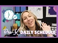 Pre-K Schedule How I plan my daily schedule in Pre-K