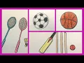 How to draw and Color Outdoor Games for Kids Drawing and Coloring Pages for Kids