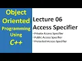 Access Specifiers in C Private Public and Protected Access Specifiers in C Hindi Lecture 06