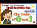 Version 0 and 1 Times Table Song FREE Worksheet Easy Multiplication