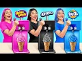 Download Lagu Roze VS Zwart VS Blauw Kleur Kook Uitdaging | Eetbare Strijd door Multi DO Challenge
